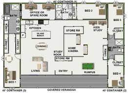 4 Bedroom Container Home Floor