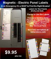 Labels are a means of identifying a product or container through a piece of fabric, paper, metal or plastic film onto which information about them is printed. Magnetic And Color Coded 30 11 Circuit Breaker Box Electric Panel Label Sets Ebay
