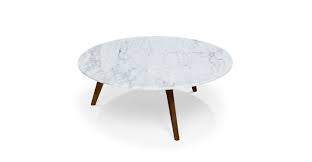 Mara Walnut Coffee Table Marble Round Coffee Table Coffee Table Mid Century Modern Coffee Table