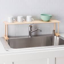 space saving oak wood over the sink