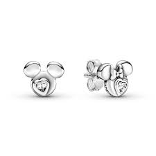 Disney mickey mouse icon earrings (color) black with gold new on card retired. Pandora Disney Mickey Mouse Minnie Mouse Silhouette Stud Earrings 45 Free Delivery