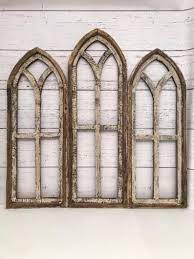 Rustic Wall Arches Etsy In 2021 Wood Windows Wood Window Frame Cathedral Windows