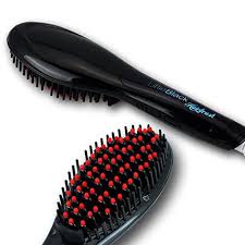Styles, shapes, defines hair solid black. This Brush Alone Will Straighten Natural Hair Hair Brush Straightener Hair Brush Hair Straightener