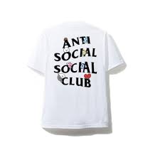 anti social social club assc x bt21 peekaboo white t shirt