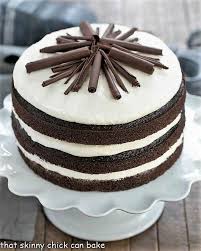 This beautiful monster is made up of 12 layers of chocolate cake and 12 layers of filling. Triple Layer Chocolate Cake That Skinny Chick Can Bake