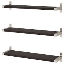 Bergshult Granhult Wall Shelf Combination Brown Black Nickel Plated Ikea Wall Shelves Ikea Wall Shelves Shelves