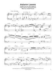 Vince Guaraldi Autumn Leaves Sheet Music Notes Chords Score Download Printable Pdf Sheet Music Sheet Music Notes Jazz Sheet Music