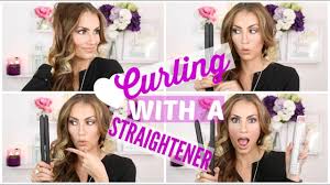 Ordinarily curly locks of hair are considered attractive and give the impression of youth and health. How To Curl Your Hair With A Straightener Flat Iron Easy Tutorial Angela Lanter Youtube