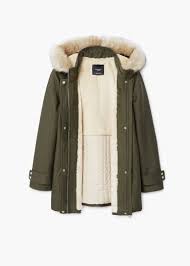 Kurk Kapusonlu Parka Palto Kadin Mango Turkiye Parka Kapusonlu Fermuar