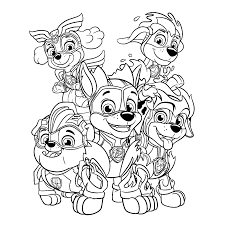 Leuk Voor Kids Kleurplaatmighty Pups In 2020 Kleurplaten Dieren Kleurplaten Gratis Kleurplaten