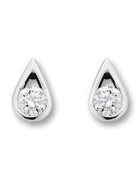 One Element Damen Schmuck Ohrringe Ohrstecker Aus 585 Weissgold Mit 0 20 Ct Diamant Diemer