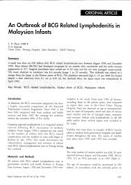 The most common side effects include fever, headache and swollen glands. Pdf An Outbreak Of Bcg Related Lymphadenitis In Malaysian Infants