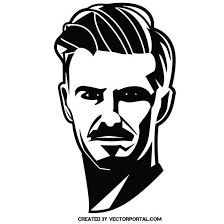 Black And White Vector Art Black And White Vector Portrait Soccer Player David Beckham Sports Graphic Design Silhouette Art Drawing Images