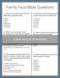 This post was created by a member of the buzzfeed commun. Fun Family Feud Bible Questions With Printable Lovetoknow