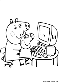 Dessin de peppa pig en ligne. L Ordinateur