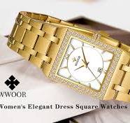 Amazon.com: WWOOR White and Gold Watches for Women Dainty ...