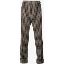 Black And White Check Pants Mens Gucci Checked Trousers 580 Liked On Polyvore Featuring Men S Fashion Men S Clothing Men S Pants Checker Pants Mens Brown Dress Pants Gucci Mens Clothing