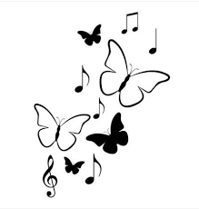Copy the simple butterfly drawings on this page with your favorite pencil. Pin By Meli On Silhouette Cameo Butterfly Drawing Creative Wall Painting Music Notes Drawing