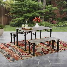 Get it as soon as fri, jul 30. Mainstays Talan Faux Wood Folding Picnic Table And Bench Set Walmart Com Walmart Com