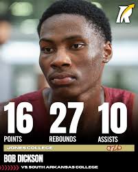 Jones College's Bob Dickson Delivers Dominant Performance vs South Arkansas