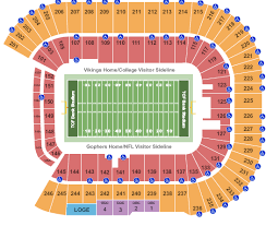 Tcf Bank Stadium Seating Chart Minneapolis