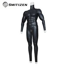 SMITIZEN Silicone black Muscle Body Suit With Arms Gay Costume latex Fetish  | eBay
