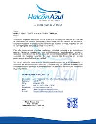 Carta De Presentacion Transporte Turistico Docx By Transporte Halcon Azul Issuu