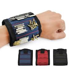 Forte Magnetique Bracelet Boite A Outils Ceinture De Voiture De Reparation Vis Ciseaux Ongles Ecrous Boulon Porte Foret Outil Tool Bag Portable Tools Tool Belt