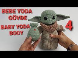 Amigurumi Baby Yoda Govde Body Youtube Crochet Flower Tutorial Yoda Amigurumi