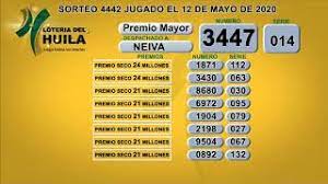 Check spelling or type a new query. Resultados Loteria Del Huila Sorteo 4442 Jugado El 12 De Mayo 2020 Youtube