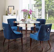 I also have 4 dining room chairs, they are in the second picture. Rover Blue Velvet Dining Chair Set Of 2 Velvet Dining Chairs Dining Chairs Velvet Dining Room Chairs