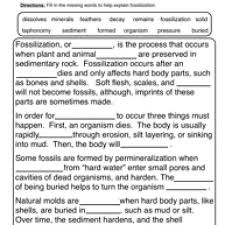Fossils Fill In The Blank Worksheet Have Fun Teaching Science Worksheets 7th Grade Science Middle School Science