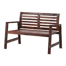 Applaro Bank Met Rugleuning Buiten Bruin Bruin Gelazuurd Ikea Outdoor Aussenmobel Und Holzbank Garten