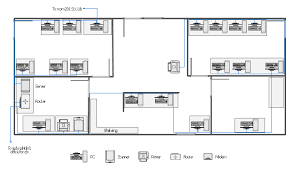 A diagram of a bus network has been shown below: Network Layout Floor Plans Home Networking Ethernet Cable Layout Network Cable Layout Plan