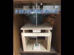 20 Diy Simple Router Lift Prosta Winda Do Frezarki Youtube Router Lift Diy Router Homemade Router Table