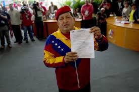 Chávez se inscribe como candidato presidencial aclamado por sus ...
