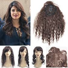 If you have thin wavy hair that tends to lie flat, consider cutting it into a short curly bob with bangs. Hair Crown Piece Clip In Topper Middle Part With Side Fringe Wiglet Cu Ninthavenue Europe