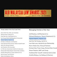 Messrs yusfarizal aziz & zaid, setapak, kuala lumpur. Haeme Hashim On Twitter Alhamdulillah We Were Shortlisted As One Of The Finalists At The Alb Malaysia Law Awards 2021 For Several Categories And I Myself Was Shortlisted As One Of