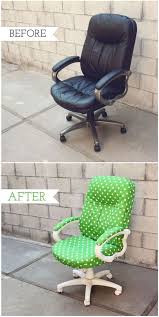 How To Transform A Boring Chair With Fabric And Spray Paint Diy Office Office Chair Makeover Chair Makeover