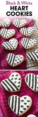 Black And White Heart Cookies Recipe Heart Cookies Black And White Cookies Black And White Cookie Recipe