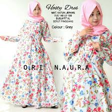 Gamis motif bunga bahan jersey. Gamis Katun Motif Bunga Kecil Model Baju Trend 2019