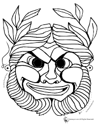 Select from 35478 printable coloring pages of cartoons, animals, nature, bible and many more. Traditional Greek Mask Coloring Page Woo Jr Kids Activities
