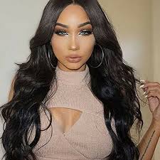 Best seller full lace human hair wig glueless lace frontal hair kinky curly style pre plucked hair line baby hair black women. Body Wave Synthetic Lace Front Wig Baby Hair Heat Resistant Black Women 24inches For Sale Online