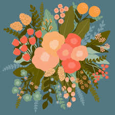 Bouquet Of Flowers Illustration With Images Floral Prints Art Flower Illustration Floral Illustrations