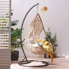Cherry Tree Furniture Indra Rattan Effect Swing Chair Hanging Egg Chair Garden Furniture Accessories Co Hammocks Swing Chairs Accessories