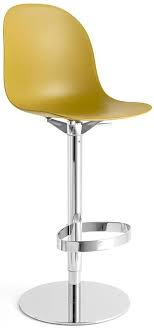 Such as on a fabric stool. Connubia Academy Metal And Plastic Swivel High Bar Stool With Footrest