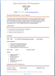 Sales Assistant Cv Template Tips And Download Cv Plaza