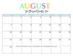 Calendar dates are already filled into this blank calendar template document. Free Printable 2022 Calendar So Beautiful And Colorful In 2021 Free Printable Calendar Calendar Printables Monthly Calendar Printable