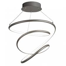 Ceiling fans with lights provide the benefit of circulating air and providing illumination, as opposed to models that are setup without light fixtures.select 2, 3, 4, and 5 blade models based on room size and motor power. Searchlight Lighting Magic Modern Led Swirl Semi Flush Ceiling Light In Satin Silver Finish 7341ss Lighting From The Home Lighting Centre Uk