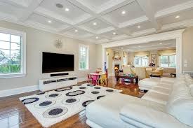 Great Modern Living Room With Metal Fireplace Crown Molding Room Metal Fireplace Modern Living Room